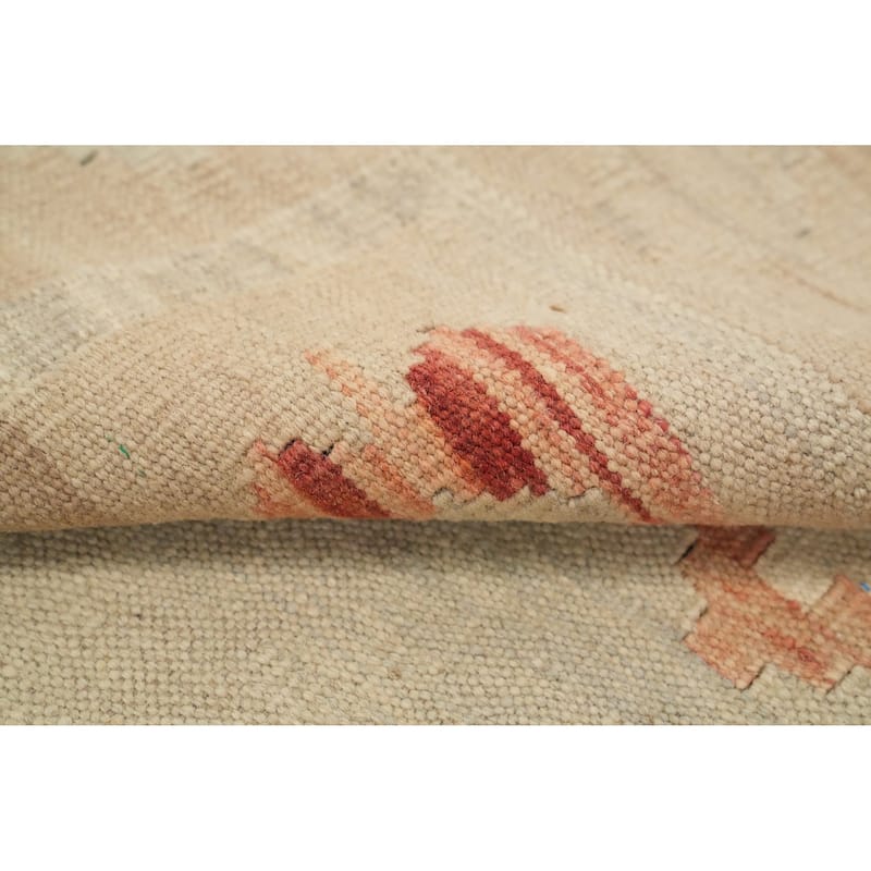 Hand Woven Oriental 100% Wool Carpet Southwestern Tribal Greys & Charcoal Kilim Area Rug - 13' 0'' X 10' 0''