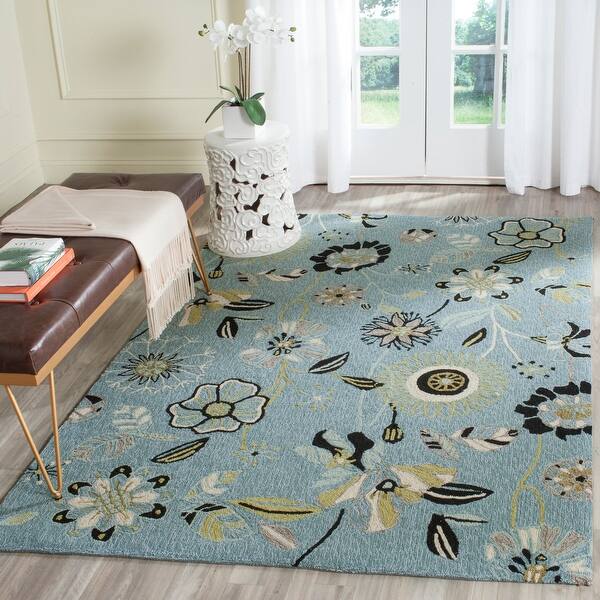 slide 2 of 42, SAFAVIEH Handmade Four Seasons Sebrina Floral Rug 3'6" x 5'6" - Blue/Multi