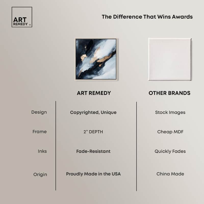 Golden Spark I Canvas by Art Remedy