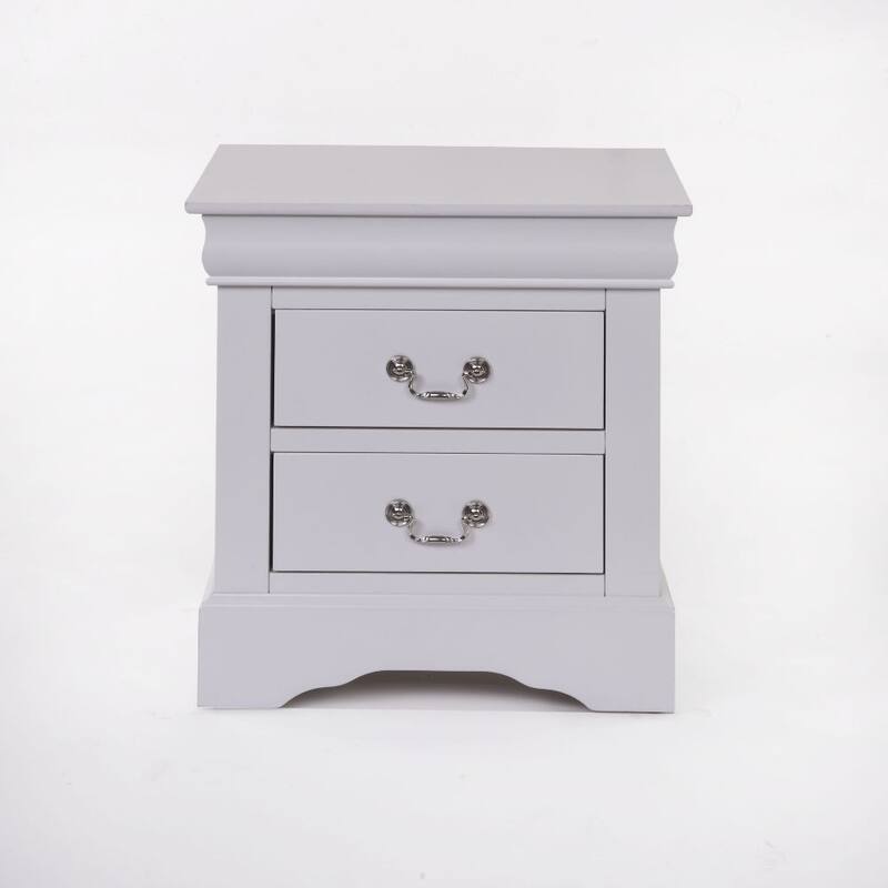 Solid Wood Nightstands with 2-Drawers