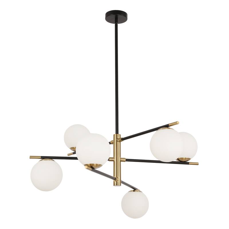 Modern 6-Light Dimmable Sputnik Bubble Chandelier for Dining Room