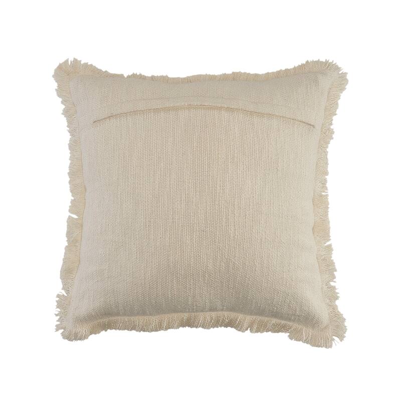 Hidalgo Solid Fringed Throw Pillow by Sevita