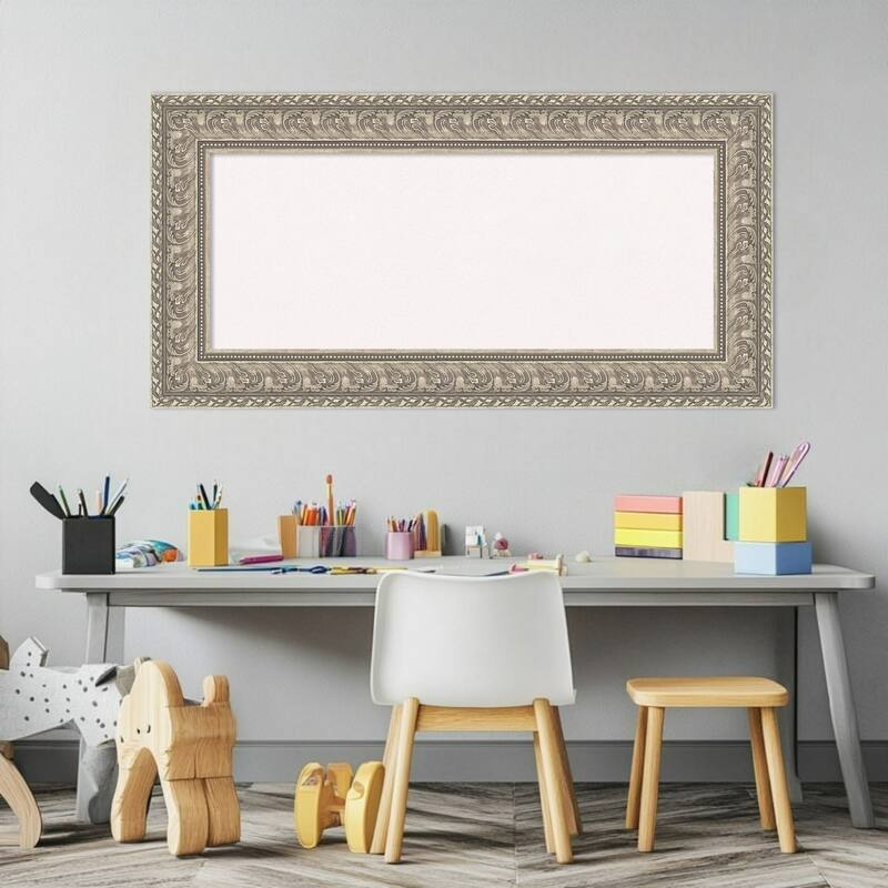 Sydney Silver Framed Cork Board - Bulletin Board, Organization Board, Pin Board