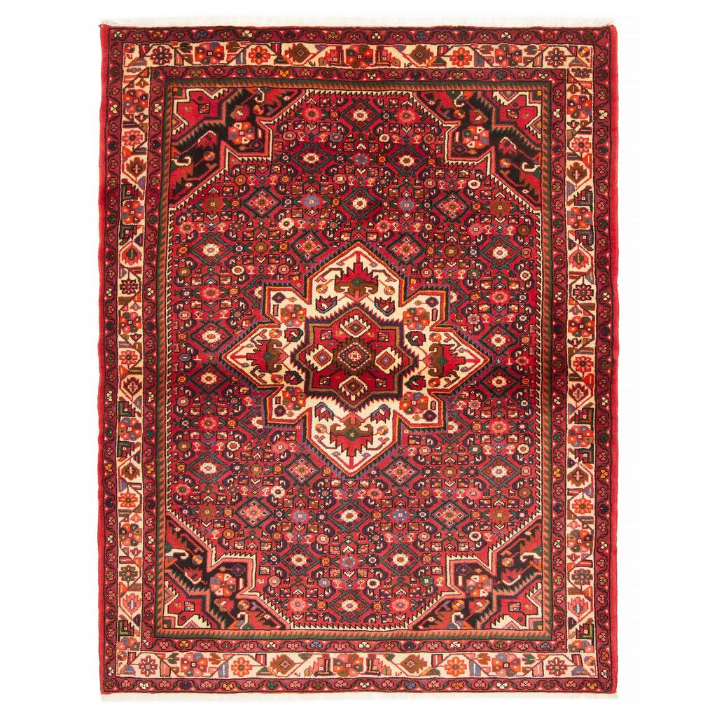 ECARPETGALLERY Hand-knotted Andelz Red Wool Rug - 5'3 x 6'7
