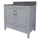 preview thumbnail 58 of 146, Nevado 37" Bathroom Vanity with Cultured Marble Vanity Top Sink in White with White Basin
