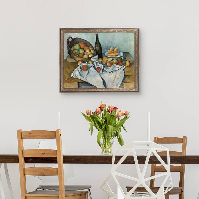 Masterpiece Art Gallery| The Basket of Apples by Paul Cezanne - Framed Canvas Art Print