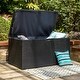 preview thumbnail 23 of 73, Glitzhome 140 Gallon Outdoor Patio Oversize Storage Bench Wicker Table Deck Box