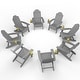 preview thumbnail 11 of 58, WINSOON All Weather HIPS Outdoor Folding Adirondack Chairs Set of 8 Grey x 8