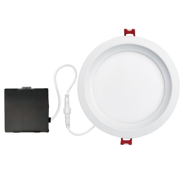 Globe 91220 LED Recessed Slim Glare Control Downlight Kit, Frost, 6" W