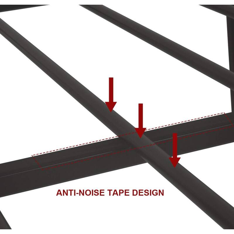 Black Metal Bed Frame Full Size with Headboard and Footboard Single Platform Mattress Base,Metal Tube and Iron-Art Bed（Full）