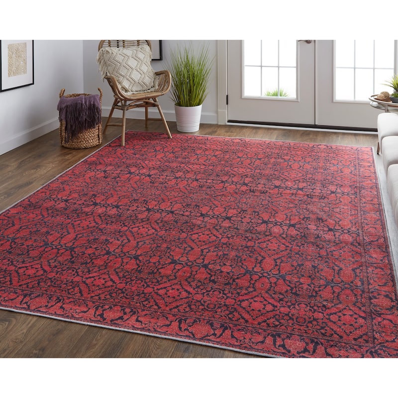 Welch Oriental Pink/Blue Area Rug