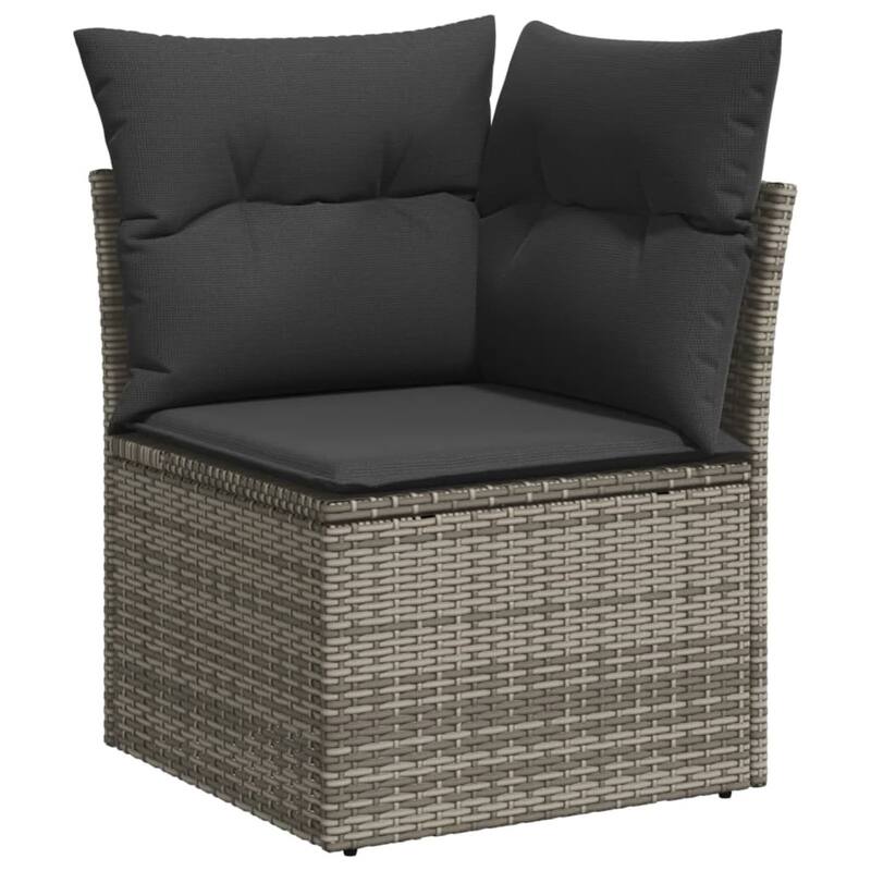 vidaXL Garden Sofa Set Black