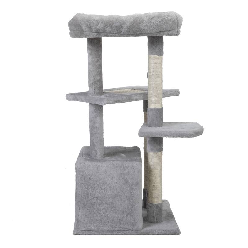 Double Level Cat Tree Stand House Furniture Kittens Activity Tower Posts Kitty Pet Play House