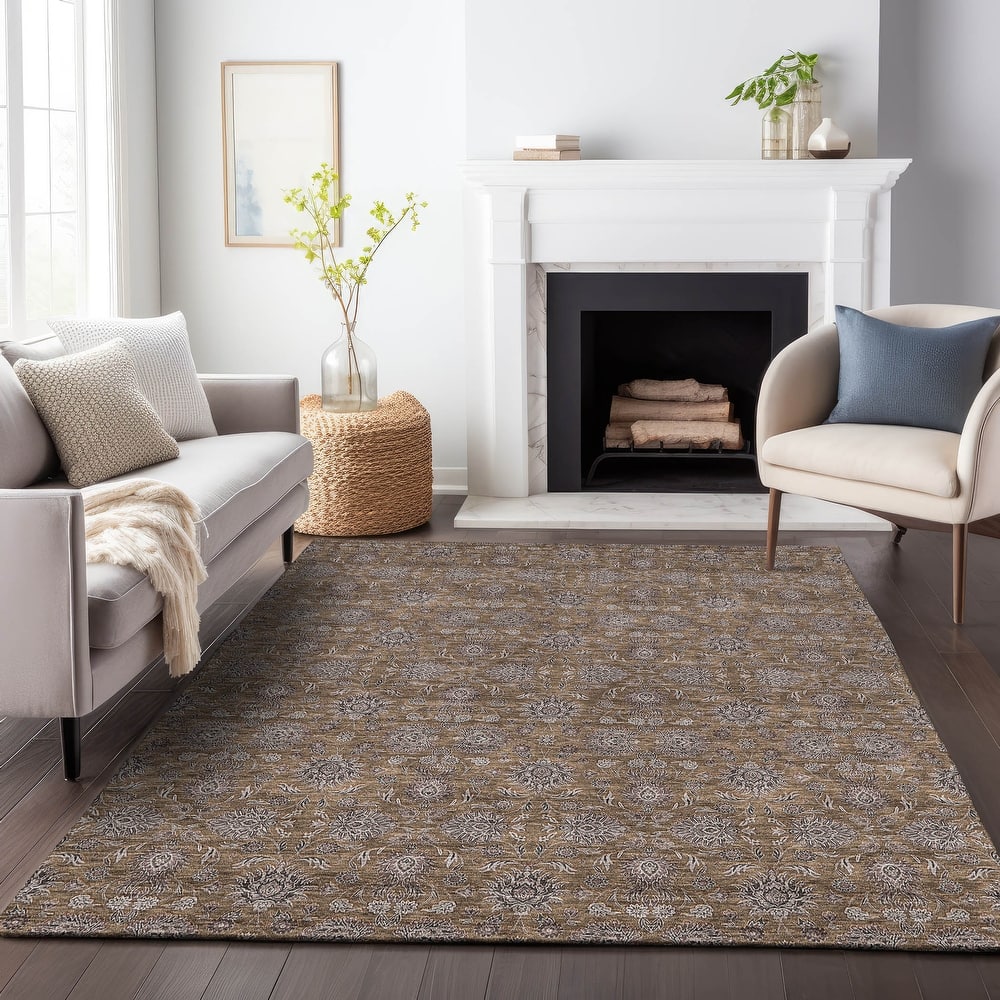 Premium Washable Super Soft Floral Borderless Mayfield Rug