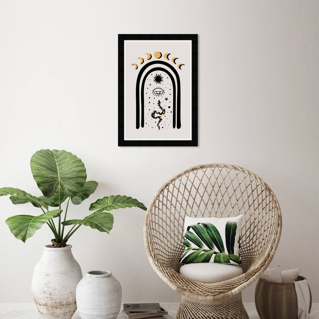 Wynwood Studio Prints Symbols and Objects Portal Black and Bohemian & Eclectic Wall Art Canvas Print