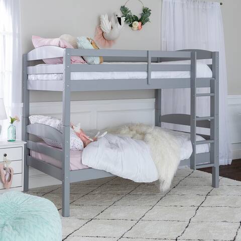 Taylor & Olive Christian Grey Wood Twin-over-Twin Bunk Bed