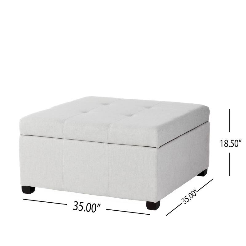Carlsbad Tufted Square Storage Ottoman by Christopher Knight Home