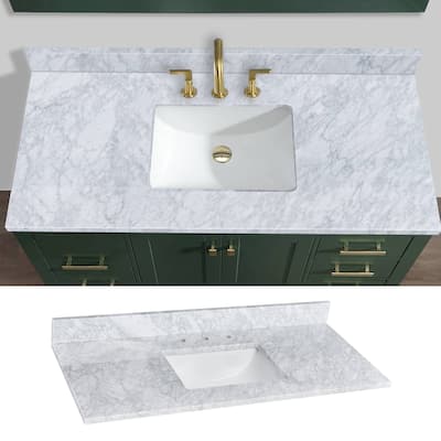 Glacielle 48 inch Natural Marble Bathroom Vanity Top