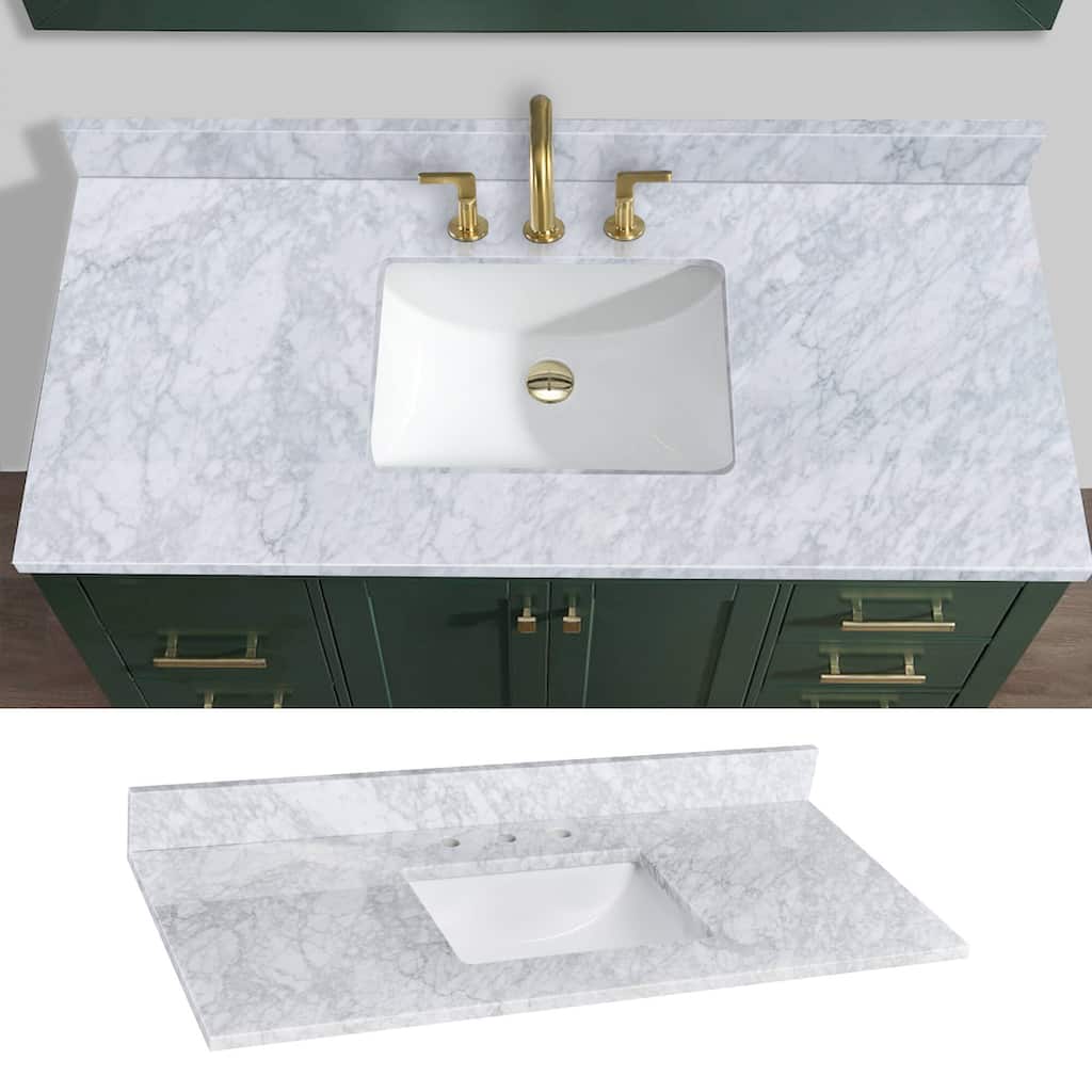 Glacielle 48 inch Natural Marble Bathroom Vanity Top