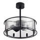 preview thumbnail 79 of 79, 20"/28" Modern 3/5/7-Blade Caged Crystal Ceiling Fan with Light Kit and Remote