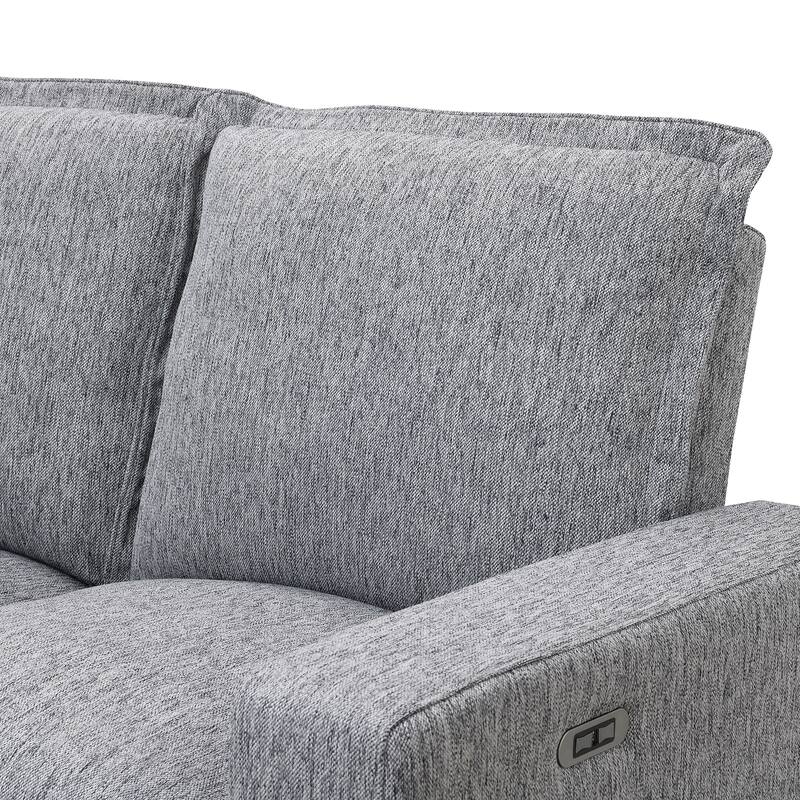 89.76'' L-Shaped 5-Seat Sectional Sofa with Power Recliner Chair, USB Charging, and Plush Home Theater Seating