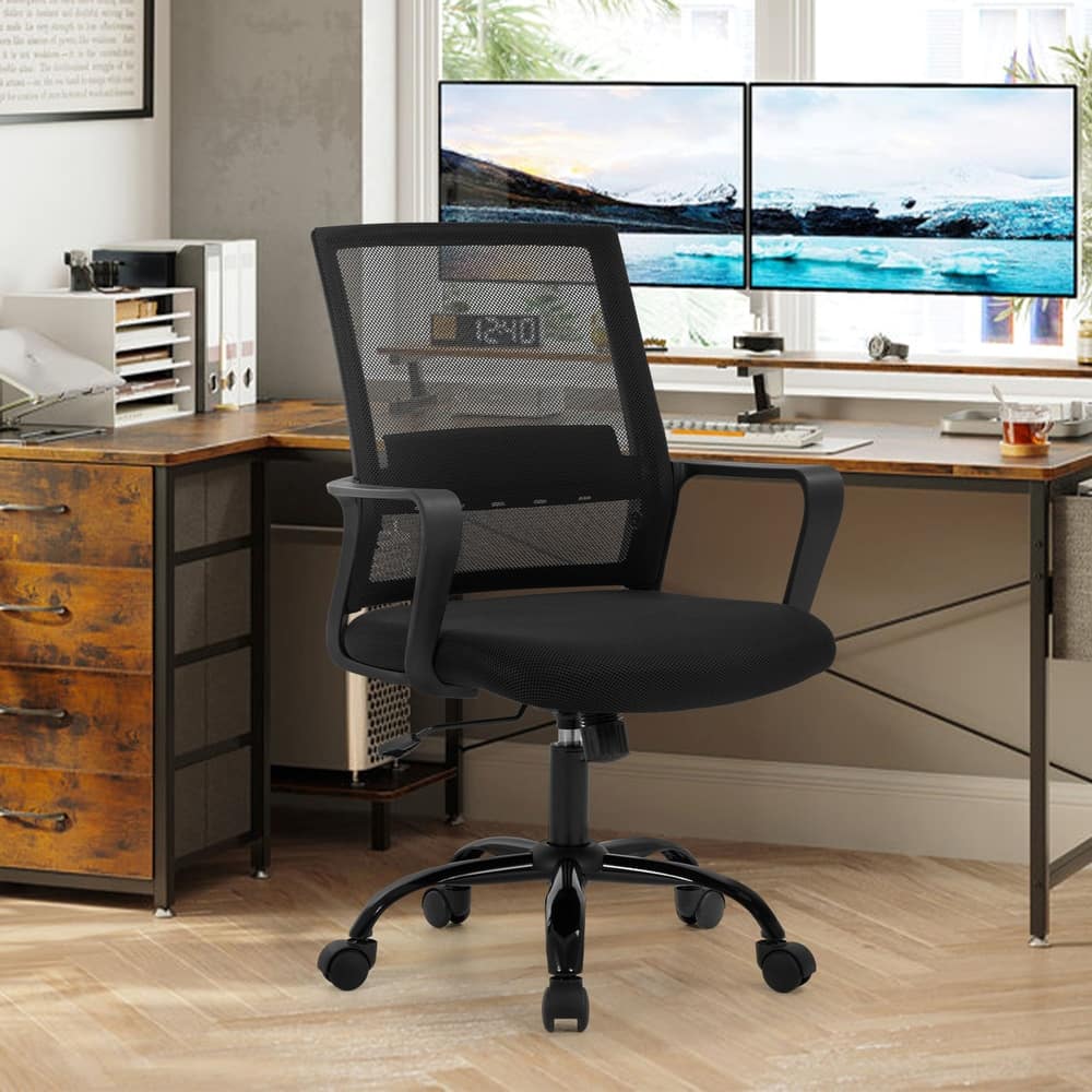 Addison Modern Adjustable Height Ergonomic Swivel Office Chair with Lumbar Support