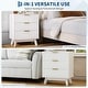 preview thumbnail 6 of 12, Garvee Modern 3 Drawers Sofaside End Table Chairside Table Set of 2 with Gold Handle for Living Room
