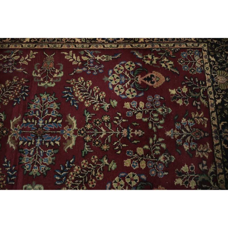 Hand Knotted Oriental 100% Wool Carpet Traditional Floral Red Tabriz Area Rug - 6' 4'' X 4' 1''