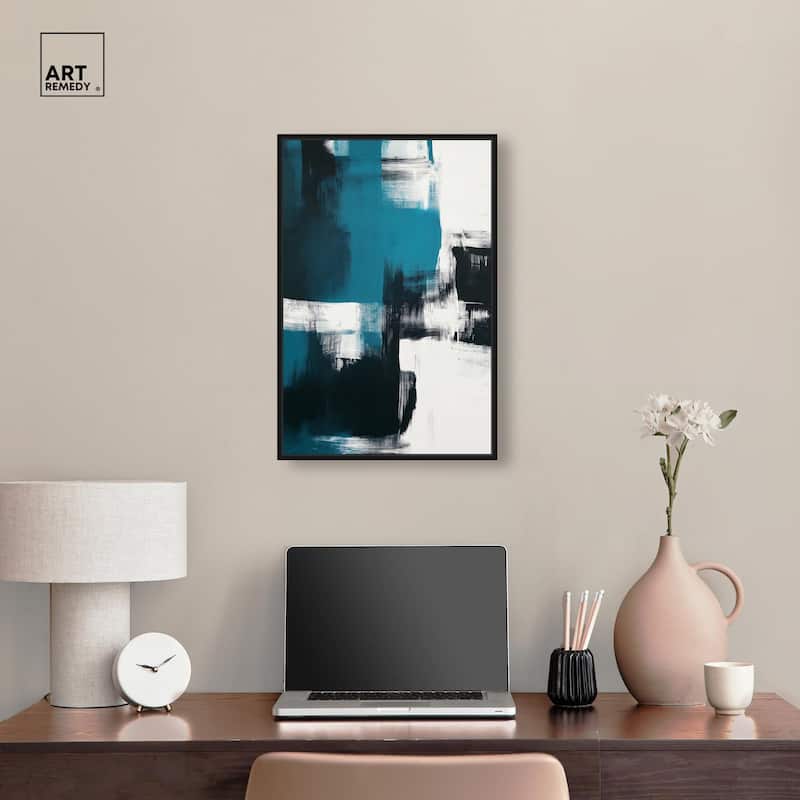 Weight of Teal Canvas by Art Remedy