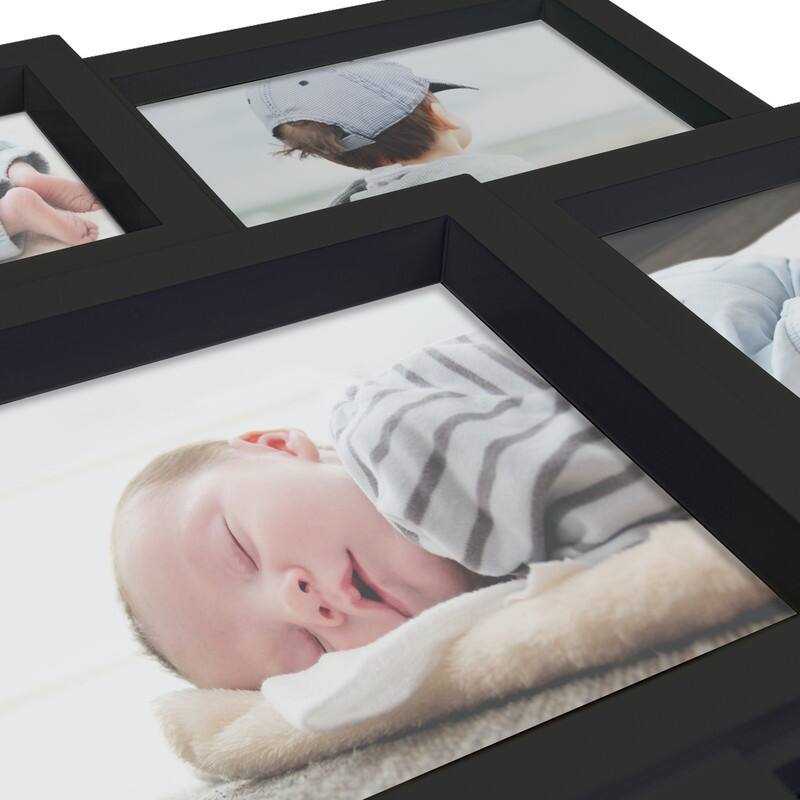HELLO LAURA PVC Photo Frame Reunion 9 Opening 16" x 18" Wall Hanging Black