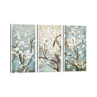 iCanvas "Triptych In Bloom" by Asia Jensen 3-Piece Canvas Wall Art Set