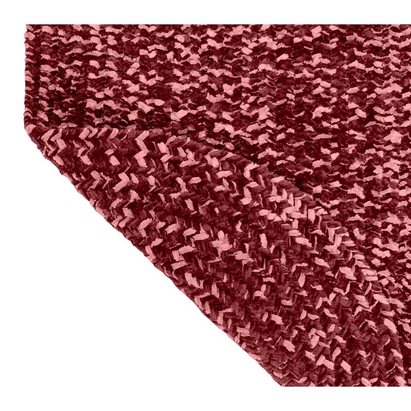 Better Trends Chenille Tweed & Solid Braid 100% Polyester Stain Resistant, Double Sided Reversible Indoor Area Rug