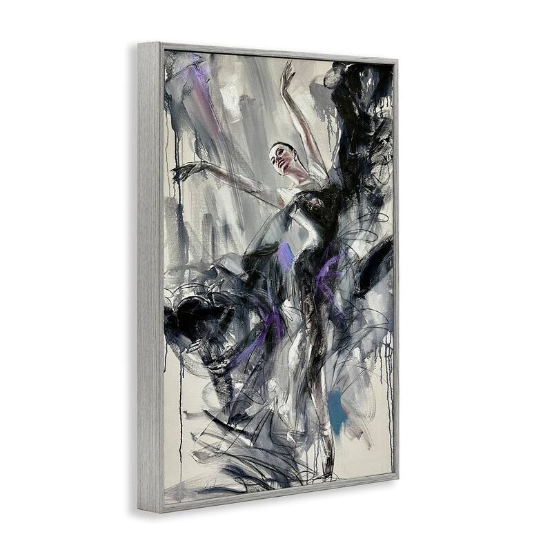 Stupell Abstract Elegance Dancer Framed Giclee Art Design By Lucille Lee