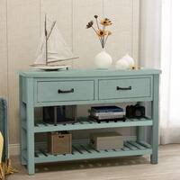 Buy Blue Console Tables Online At Overstock Our Best Living Room Furniture Deals Mellcom console table entryway table 3 tiered sofa table classic design with drawer and opening shelves, entryway hall table, sofa tables narrow easy assembly.