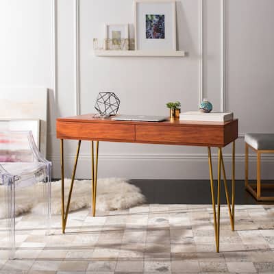 SAFAVIEH Pine Natural 2-drawer Desk