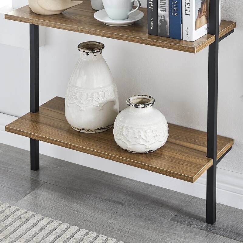 Danya B. Everett 5-Tier Open Display Stand Wall Mount Modern Metal Frame Ladder Shelf