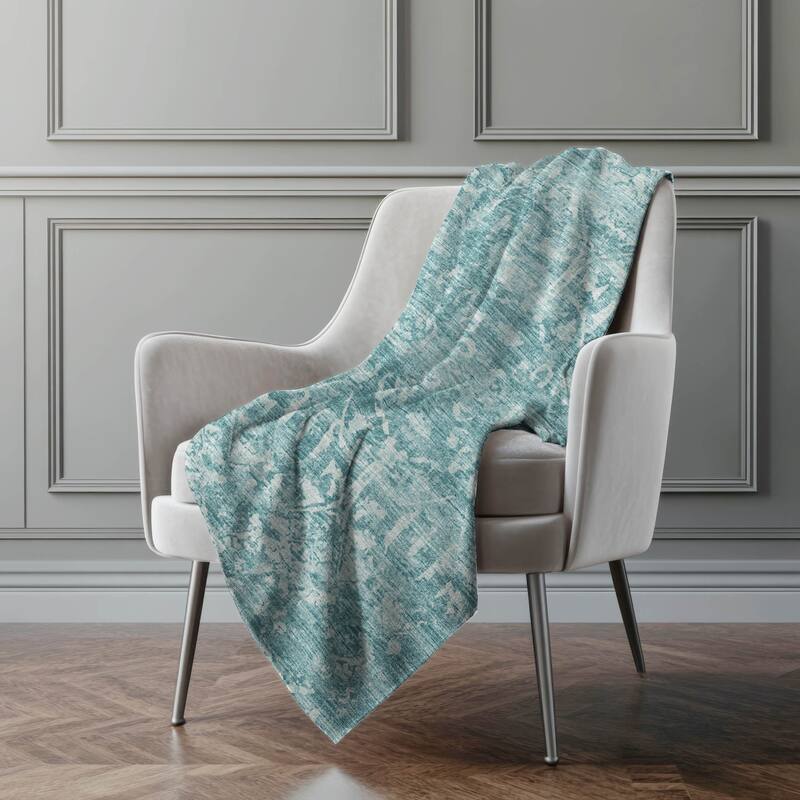 Premium Machine Washable ASB40 Vintage Global Sherpa Throw Blanket