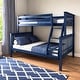 preview thumbnail 4 of 26, Now Furniture Twin Over Full Bunk Bed with Angled Ladder Blue