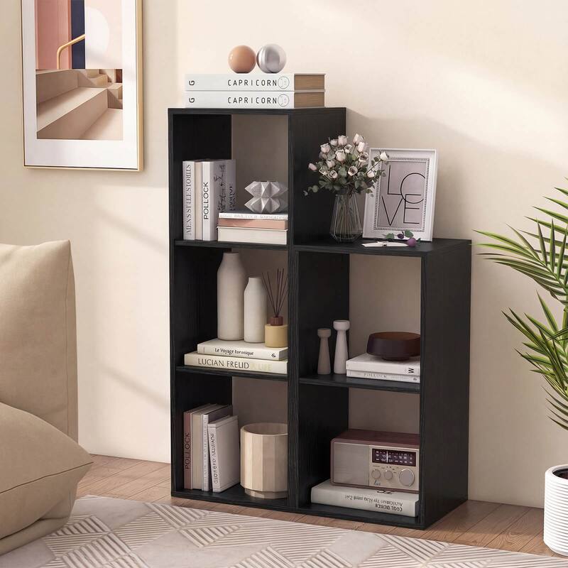 Costway 2/3-Cube Bookcase Open Back Bookshelf with Anti-tip Kit Modern