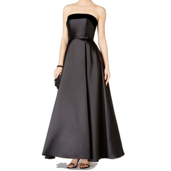 strapless velvet gown xscape