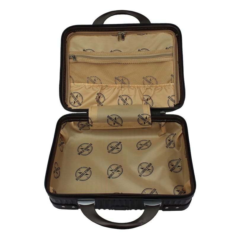 World Traveler 2-Piece Carry-on Vanity Trunk Luggage Set