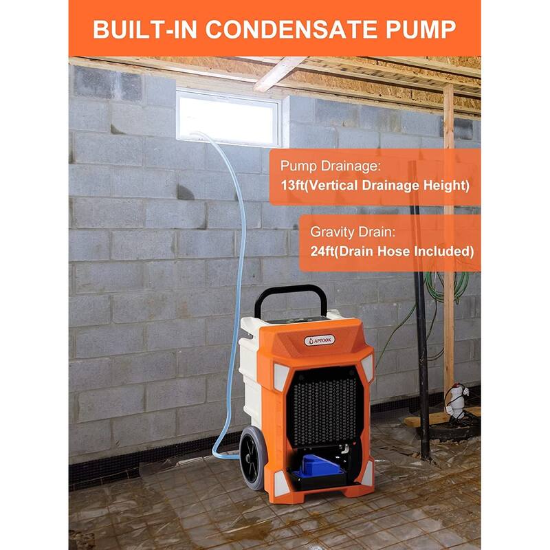 190 PPD Commercial Dehumidifier with Pump and Drain Hose