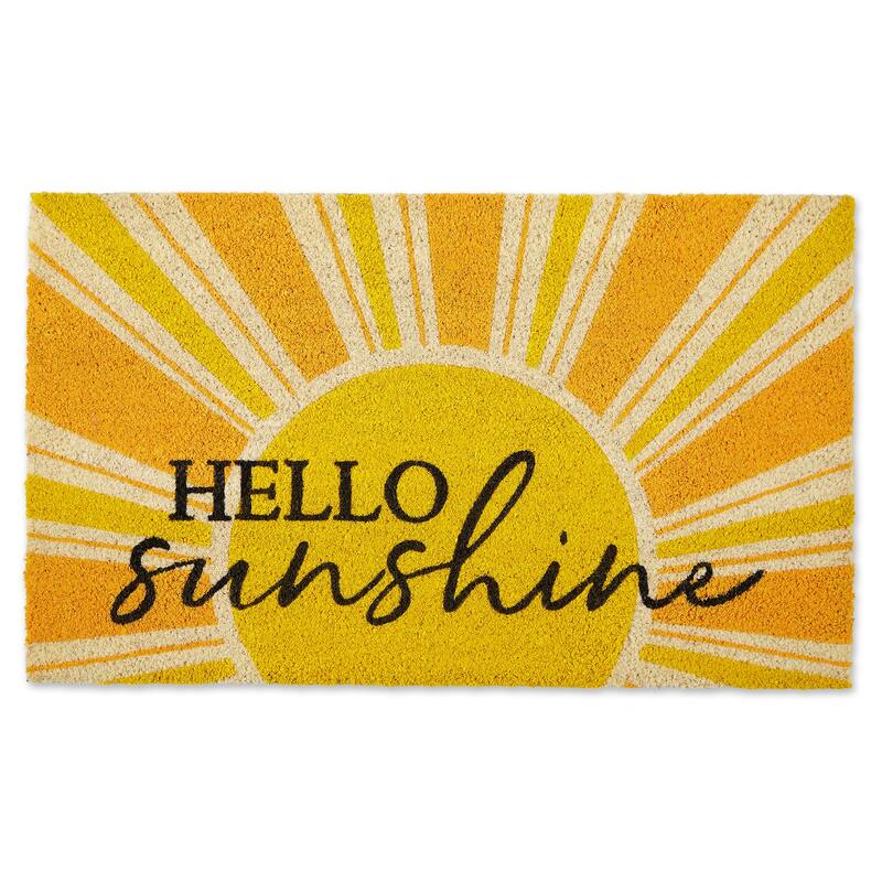 DII Fun Greetings Doormat - Yellow Hello Sunshine