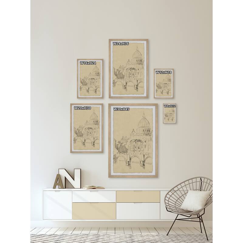 St. Peter Cathedral Sketch Framed Print