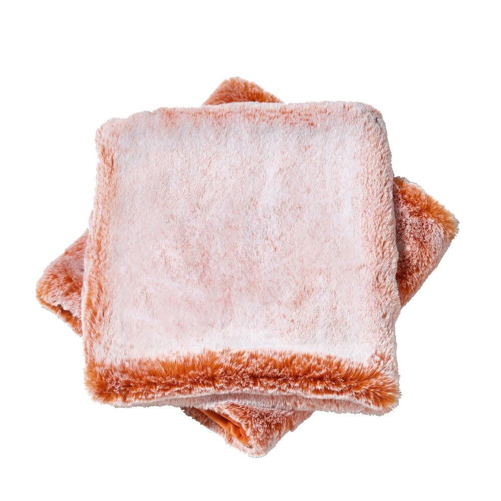 Serenta Heavy Fauxfur Pillow Shell 2 PC Set, NO INSERT