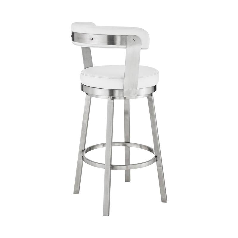 Bryant Counter or Bar Stool in Faux Leather and Metal