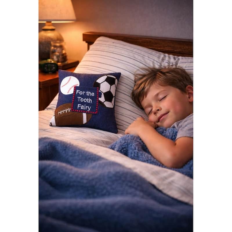 "For the Tooth Fairy" Petite Size Accent Pillow, 6" x 6"