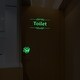 preview thumbnail 3 of 3, Walplus Peel and Stick Wall Stickers Glow In The Dark Toilet Smile