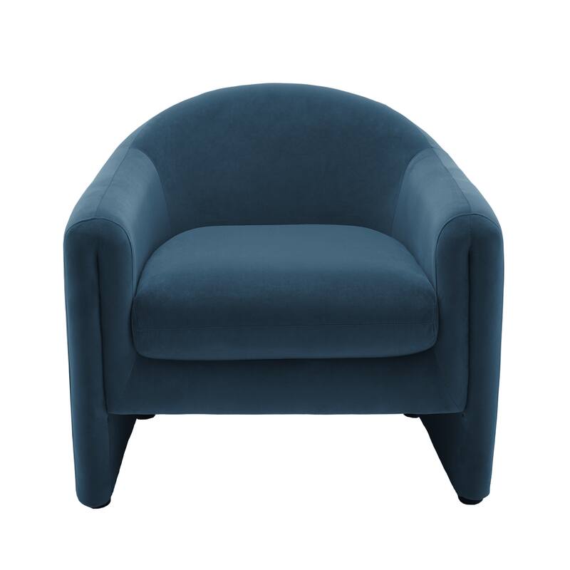 Upholstered Barrel Accent Chair, Low Back Arm Chair(Set of 2)