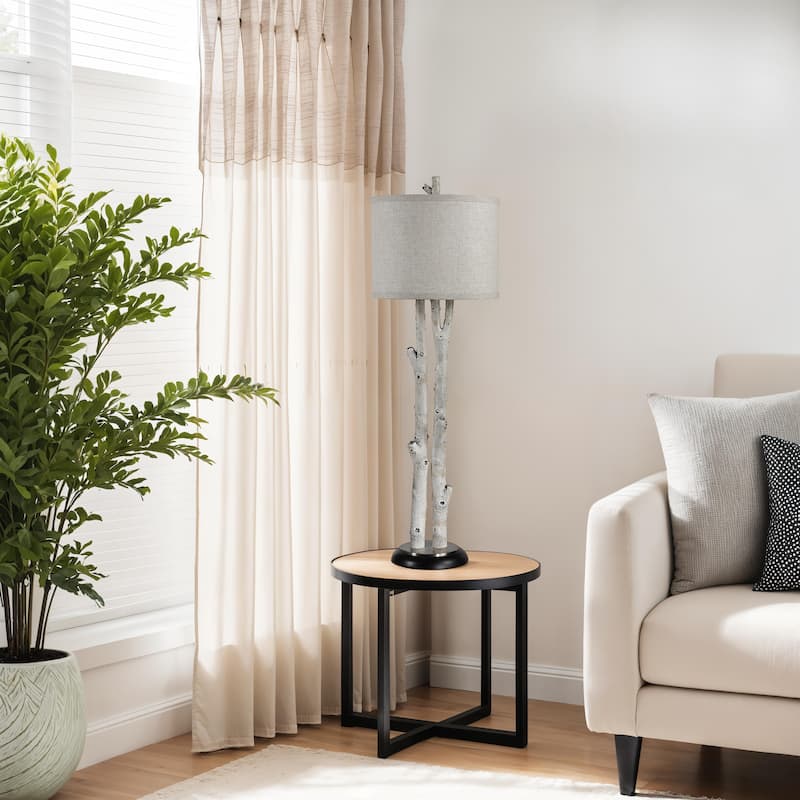 Everren Leandro 35.25" Height Table Lamps, Faux Birch Tree